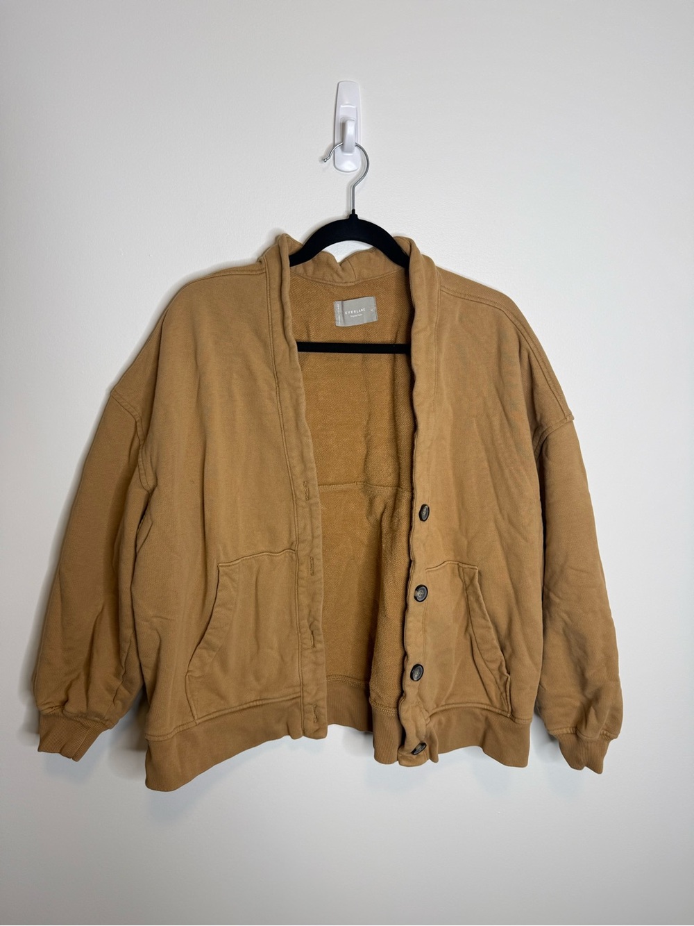 Everlane Varsity organic cotton cardigan size XL